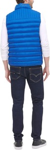 <b>Men's</b> <b>Red</b> Stand Collar Puffer <b>Vest</b> Zipper Closure Windproof Casual Outerwear Winter Solid Design - Product Image 5