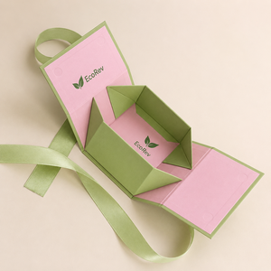 Caja de Regalo Plegable Personalizada, Ecológica, Reciclable e Impermeable, con Asa de Cinta, Forro de Esponja y Cierre Magnético para Cosméticos y Perfumes - Product Image 4