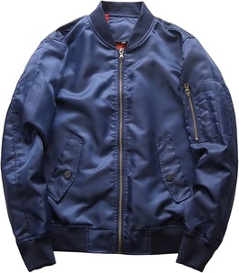 Chaqueta Varsity Unisex Personalizada en Colores Sólidos, Estilo Vintage, Reversible, 100% Algodón, Resistente al Viento, para Otoño e Invierno, Tallas Grandes - Product Image 1