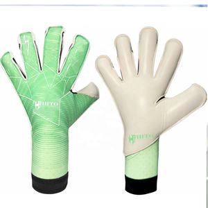 High Quality Custom Made <b>Soccer</b> Goalkeeper Gloves Professional BackHand Silicon Printing Front Palm Contact Letax Negative Cut - Product Image 1
