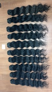 Extensions de cheveux indiens Remy pour cheveux vierges décolorés chimiquement de couleur claire, pour pose par machine à double trame - Product Image 3
