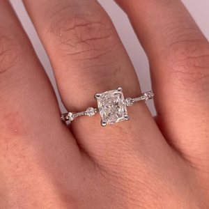 Moissanite Cushion Cut Diamond Engagement Classic <b>Ring</b> For Women's original 925 Silver For Bridal Promise Gift For Lovers - Product Image 1