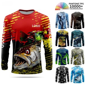 Camisetas de Pesca con Diseño de Ilustraciones Personalizadas, Sublimación, Protección Solar UPF50+, Secado Rápido, Manga Larga, para Hombre - Product Image 1