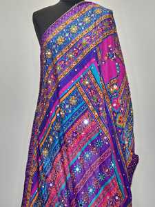 Trendy Mirror Embroidery <b>Shawls</b> Traditional Scarves <b>Shawls</b> & Hijab Elegant Women Fashion <b>Wrap</b> for Festive <b>Wedding</b> Occasion Wear - Product Image 4