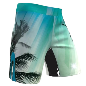 Shorts de MMA et de kickboxing unisexe en polyester et élasthanne, haute performance, respirants et confortables, vente en gros - Product Image 6