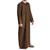 Vêtements islamiques Jubbah en gros, Thobe pour hommes musulmans, robe Abaya saoudienne arabe à manches longues