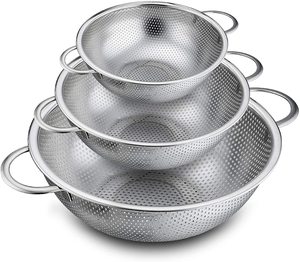 Passoire en acier inoxydable avec drainage rapide, sans BPA, design multifonctionnel pour des pâtes parfaitement cuites à chaque fois, compatible lave-vaisselle - Product Image 6