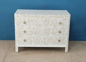 ILAHI's Bone Inlay <b>Drawer</b> Modern Design Agate Detailing <b>Storage</b> Portable Home Furniture - Product Image 2