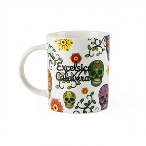 Tazza in Porcellana Excelsa Calavera 11,5x8x9 Cm, Tazza in Ceramica Multicolore - Product Image 3