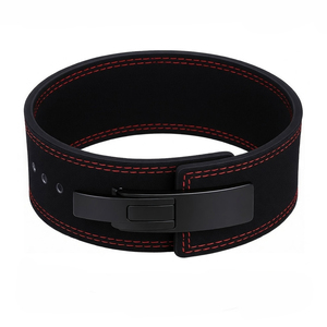 Cinturón de Soporte Lumbar Profesional de Cuero Vacuno Transpirable y Resistente al Desgaste para Levantamiento de Pesas, 10 mm, Unisex, para Adultos - Product Image 1