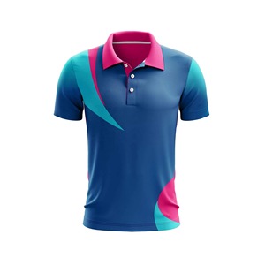 T-shirt Homme Uni Respirant à Manches Courtes Séchage Rapide en Tissu Tricoté Spandex/Nylon – Vêtement de Sport Décontracté – Design Bleu et Rouge - Product Image 2