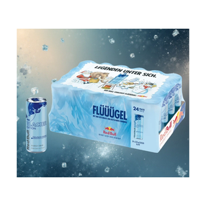 Boissons énergisantes Red Bull Glacier Edition en gros, 24 canettes de 250 ml, 32 mg de caféine par 100 ml, pour une vigilance mentale au travail et dans les sports. - Product Image 1