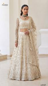 Ensemble Lehenga Choli pour femme NOIIR PIGEON, en soie Banglori, avec filet papillon |   Ensemble 3 pièces non cousu, séchage rapide, sans plis - Product Image 3
