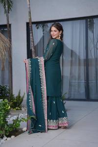 Nouvel ensemble Salwar Kameez de créateur pour femme, collection Aïd, 3 pièces, réversible, idéal pour les mariages - Product Image 4