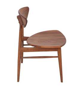 Silla de Comedor de Madera de Nogal Sólido, Duradera, Estilo Mid-Century, Respaldo Ergonómico Curvo, Diseño Moderno Informal para Hogar y Restaurante, Marca NAM HAI - Product Image 2