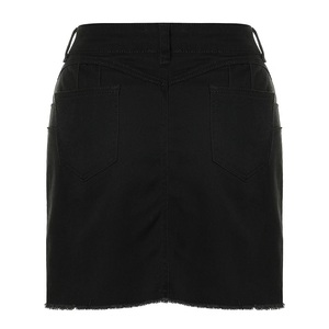 Custom Women Summer A-Line Knee-Length Eco-Friendly Casual High Waist Slim Denim Skirt Beach Club Leisure Dailywear - Product Image 6