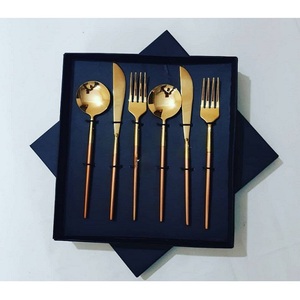 Portuguese Style Gold Cutlery <b>Dinnerware</b> <b>Set</b> Spoon Fork Knife Tableware Stainless Steel Flatware <b>Set</b> Wedding Event Place Setting - Product Image 1