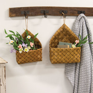 ตะกร้าไม้ไผ่สานสำหรับตกแต่งบ้านอุปกรณ์ตกแต่งบ้าน - Product Image 1