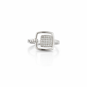 Other Square Cluster Other <b>Cocktail</b> <b>Ring</b> Women Elegant Geometric Polished Finish Wedding - Product Image 1