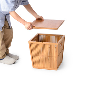 Contenedor de almacenamiento cónico de buena calidad Contenedor de almacenamiento multiusos de bambú al por mayor - Product Image 5