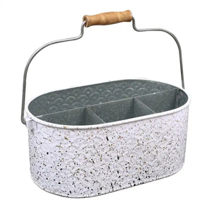 Porte-couverts décoratif en métal galvanisé de haute qualité, organisateur de rangement pour ustensiles de cuisine, cuillère, fourchette, couteau avec poignées - Product Image 2