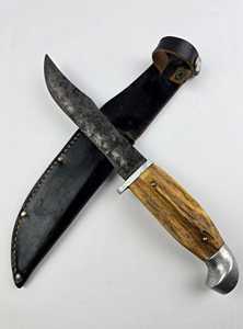 Couteau utilitaire à lame droite, lame en acier au carbone, manche en bois, non réglable, qualité DIY, 6,7 pouces - Product Image 4