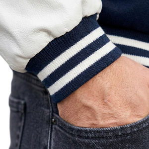 Chaqueta de invierno estilo Letterman para hombre, de tela cómoda y a la moda, para adultos. - Product Image 4