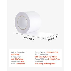30 FT X 4 Pollici Ultra Trasparente # Trasparente #   Nastro Antiscivolo per Uso Interno ed Esterno - Product Image 2