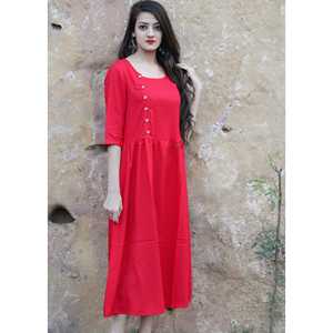Robe Courte Rouge Col Carré Respirante Élément de Mode Simple Silhouette Ample Taille Naturelle Taille XS pour Occasions Quotidiennes - Product Image 2