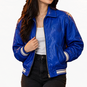 Blouson en cuir vintage unisexe personnalisé pour sororité, avec patchwork de logo et broderie, grandes tailles pour hommes, idéal pour la confraternité, pour la fourniture en gros OEM - Product Image 4