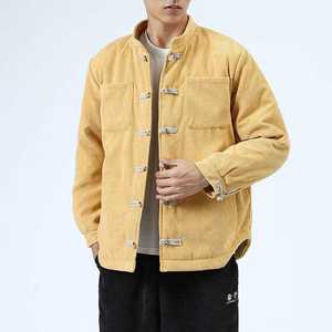 Chaquetas de Hombre con Logotipo Personalizado, Cálidas para Invierno, Estilo Casual Elegante, Cuello Redondo, Forro Grueso de Pana, Estilo Chino, Color Sólido, Acolchadas - Product Image 5