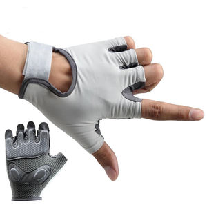 Unisex <b>Half</b> Finger Safety Weightlifting Gloves Non <b>Slip</b> Adjustable Wrist Strap Polyester/Cotton Gym Fitness Training Sports - Product Image 1