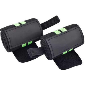 Las correas de muñeca Secure Wrap para levantamiento de pesas ayudan a apoyar las muñecas durante entrenamientos intensos en el gimnasio. - Product Image 1
