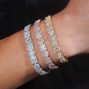 Pulsera de tenis de moissanita de triple fila de alta calidad al por mayor para bodas y aniversarios, disponible al mejor precio - Product Image 5