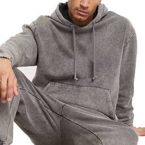 Custom Logo Active <b>Pullover</b> Cotton Polyester Pocket <b>Pullover</b> <b>Men</b> Tracksuit - Product Image 3