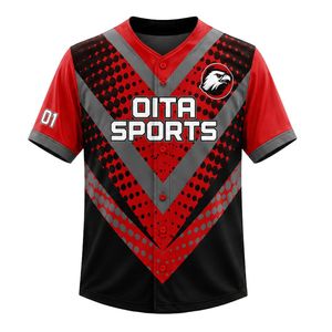 Camiseta de Béisbol Negra y Roja – Camiseta de Béisbol Personalizada con Cuello en V de Primera Calidad, Ropa Deportiva Ligera de Alto Rendimiento - Product Image 1