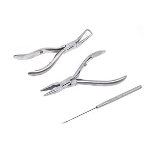 Pinzas para Extensiones de Cabello de Acero Inoxidable al por Mayor, Herramienta Profesional Multifunción para Extensiones de Cabello, Nuevo Diseño, Duraderas, para Salón de Belleza - Product Image 4