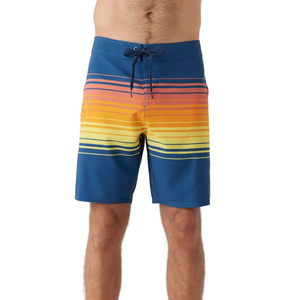 Shorts de bain rayés pour hommes, dégradé de couleurs, séchage rapide, avec cordon de serrage, vêtements de plage décontractés - Product Image 1