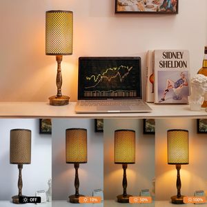 Lampe de table vintage rechargeable avec variateur tactile, fonctionnant sur batterie, petite lampe de chevet LED, bronze antique, pour la maison et les restaurants - Product Image 5