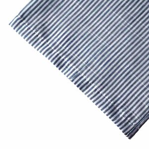 Chemise tricotée rayée pour homme, style décontracté, motif bleu et blanc, coupe classique, polyester/coton respirant, manches courtes - Product Image 3