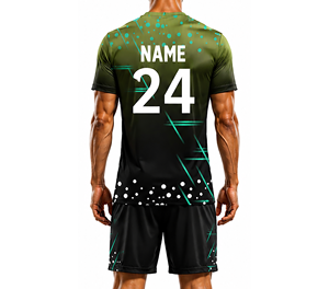 Tenue de football unisexe haut de gamme en polyester 100 % imprimé par transfert thermique, personnalisable pour club et équipe, avec logo sur mesure - Product Image 5