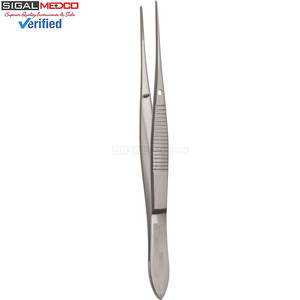 Pinzas Iris Eye de 4 puntas rectas dentadas de acero inoxidable, instrumento quirúrgico manual para uso oftálmico, médico y clínico - Product Image 2