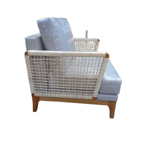 Fauteuil d'appoint en teck massif pour hôtel, villa, restaurant, complexe hôtelier, vente en gros sur mesure - Product Image 4
