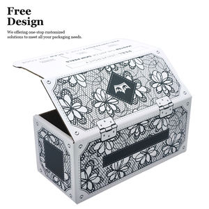 Monochrome <b>Floral</b> Subscription <b>Boxes</b> Custom White Cardboard - Product Image 5