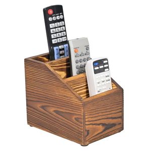 Custom Modern Handmade Wooden Remote <b>Control</b> <b>Holder</b> Organizer with Multiple Compartments for Desktop Use - Product Image 1