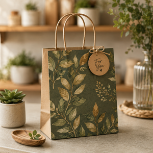 Luxury Biodegradable Kraft Brown Paper <b>Bag</b> Twisted Rope Handles Eco-Friendly Recyclable Gift <b>Craft</b> Packaging Self Adhesive Seal - Product Image 5