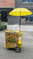 Chariot à glaces mobile, chariot alimentaire à pousser à la main pour l'extérieur, à vendre