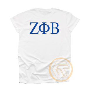 Wholesale Customized Embroidery Zeta Phi Beta Cotton Polyester Casual Short Sleeve O-Neck Sorority Apparel Women Fraternity High - Product Image 3