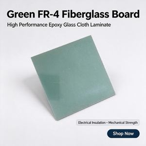 แผ่นไฟเบอร์กลาส FR-4 สีเขียว แผ่นเรซินอีพ็อกซี่ใยแก้ว แผ่นฉนวนกันความร้อนสูง สำหรับงานไฟฟ้าและรองรับแผงวงจรพิมพ์ รองรับการตัดเฉือนด้วยเครื่อง CNC - Product Image 1