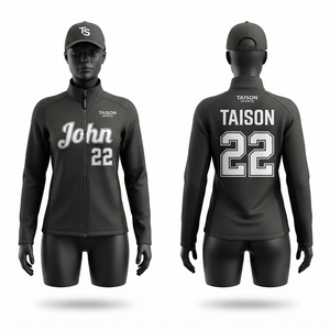Veste d'entraînement de lacrosse unisexe, tissu polyester performant de qualité supérieure 240 GSM, vêtements de sport noirs, coupe régulière, capuche en polaire - Product Image 1